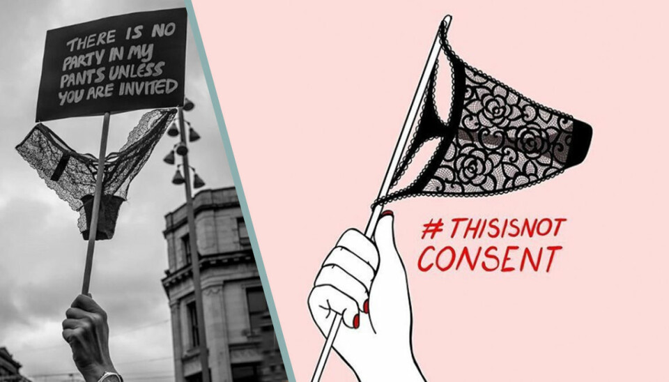 Se bilderna från trosprotesterna som visar vad samtycke INTE är