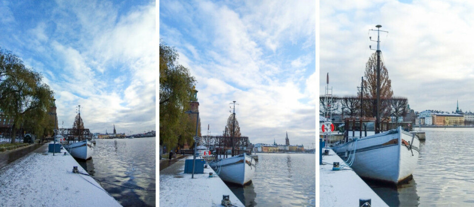 Här är tre bilder tagna från samma punkt men med tre olika linser: 1) vidvinkel, 2) normal och 3) telelins. Här är tre bilder tagna från samma punkt men med tre olika linser: 1) vidvinkel, 2) normal och 3) telelins.