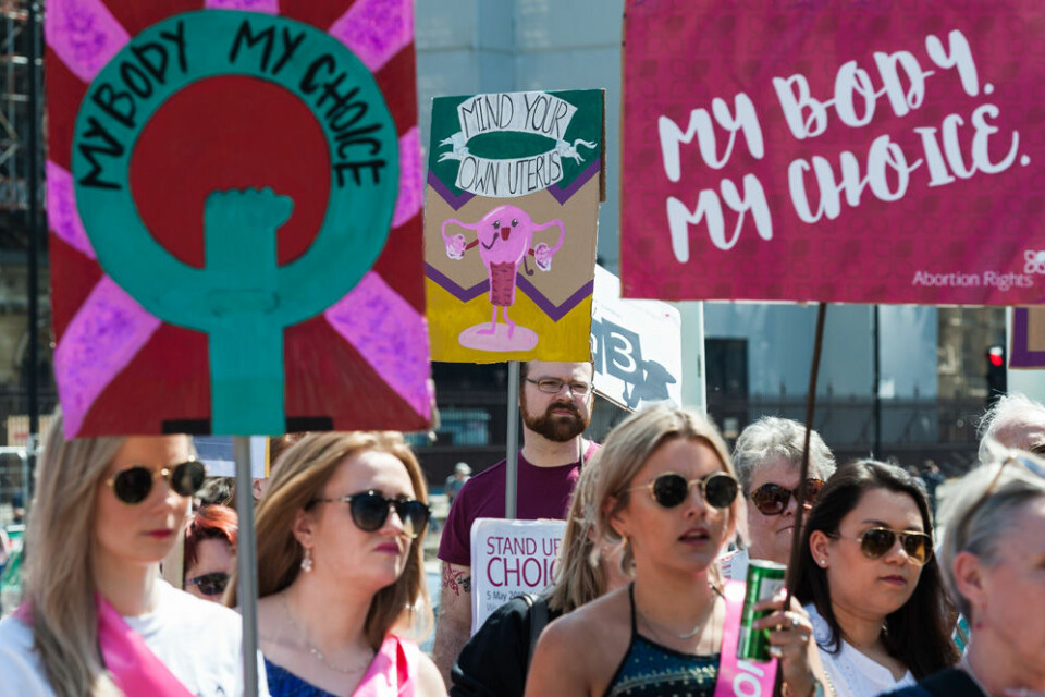 Protester mot abortlagen på Irland inför folkomröstningen 2018. Foto: IBL Protester mot abortlagen på Irland inför folkomröstningen 2018. Foto: IBL