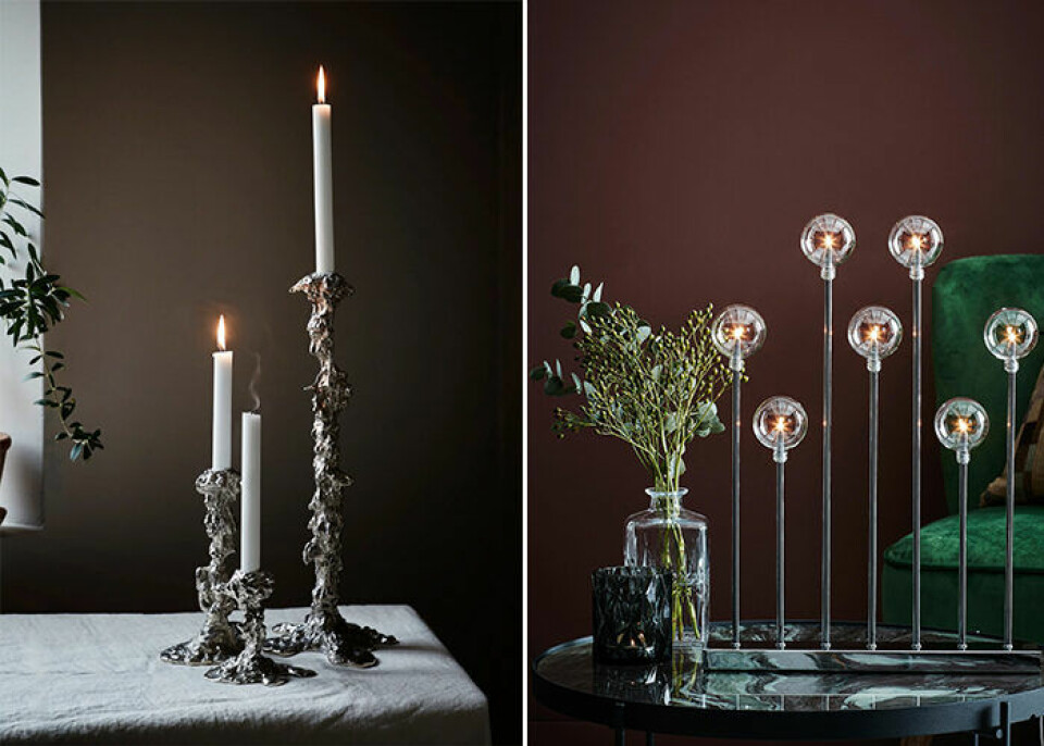 Låt både elljusstaken och de levande ljusen stå kvar hela vintern. Foto: Artilleriet & Markslöjd Låt både elljusstaken och de levande ljusen stå kvar hela vintern. Foto: Artilleriet & Markslöjd