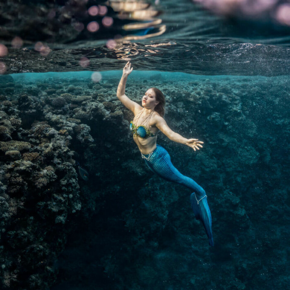 Linda Ågren i sitt naturliga element under Miss Mermaid-tävlingen i Egypten 2017. Foto: Chris Zink Linda Ågren i sitt naturliga element under Miss Mermaid-tävlingen i Egypten 2017. Foto: Chris Zink