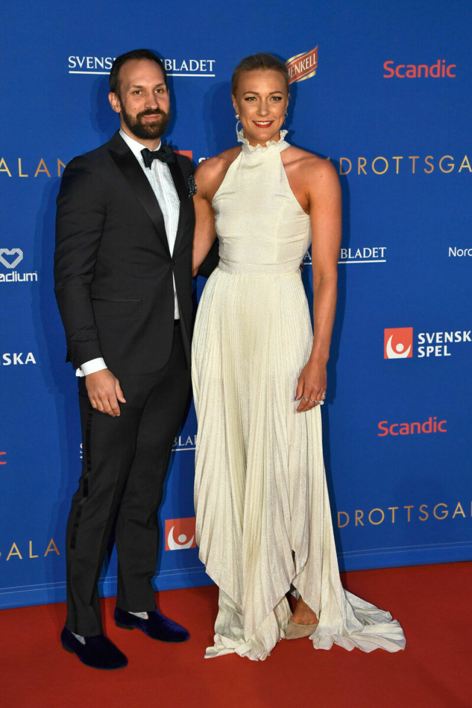 Sarah Sjöström med pojkvännen Johan de Jong Skierus. Sarah Sjöström med pojkvännen Johan de Jong Skierus.