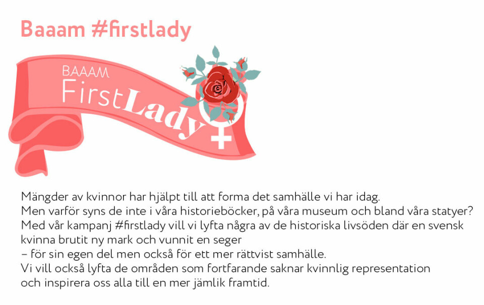 Efterlysning: Är du en #firstlady? Berätta din story på Baaam!