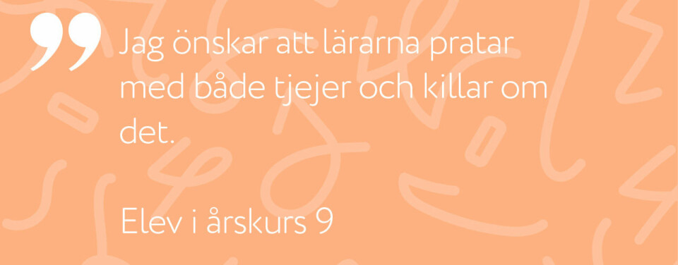 Svenska tonårstjejer: ”Vi vill ha mer och bättre skolundervisning om vår mens”