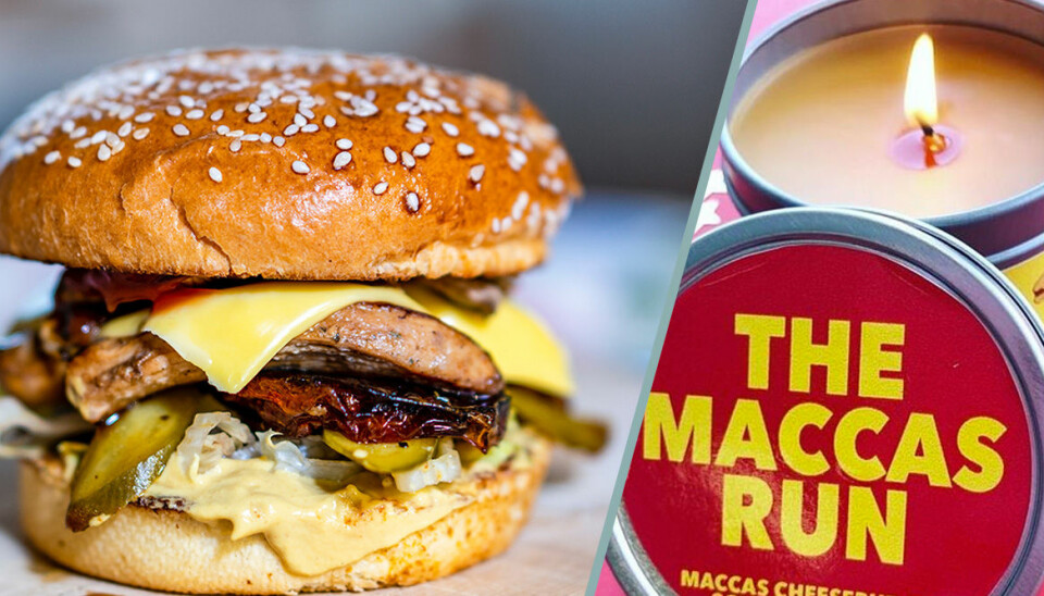 Doftljus som luktar cheeseburgare, öl och nudlar