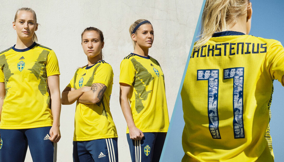 Feministiska förebilder på damlandslagets nya VM-tröjor