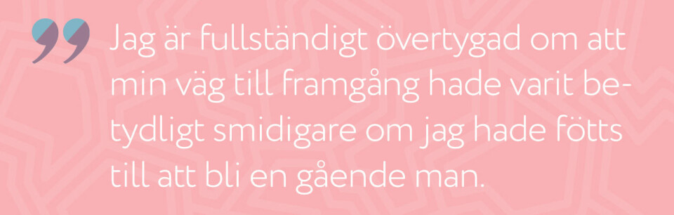 Skådespelaren Maria Wärme: ”Allt hade varit enklare om jag fötts till en gående man”