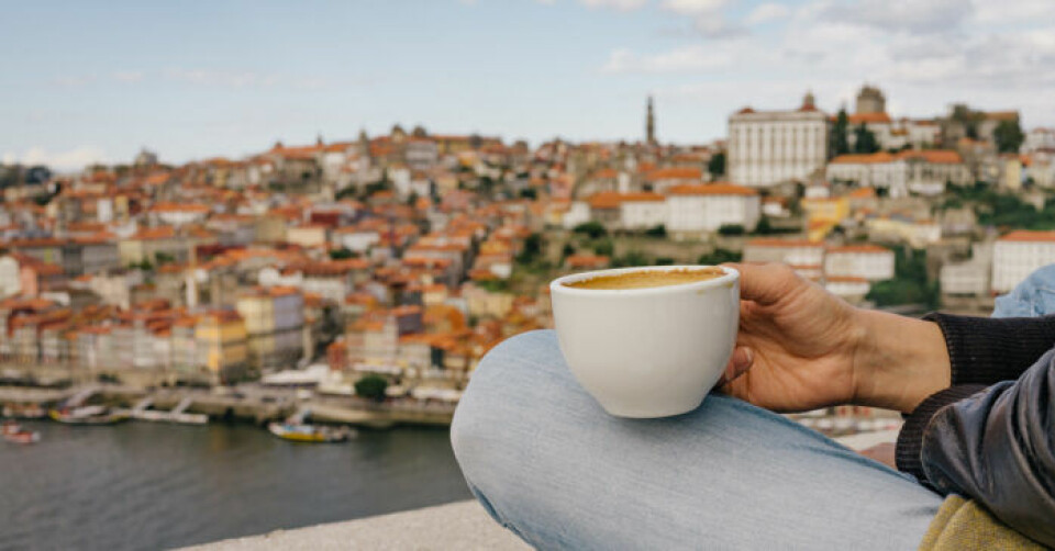 I Porto i Portugal kostar en kopp kaffe ca 10 kr I Porto i Portugal kostar en kopp kaffe ca 10 kr
