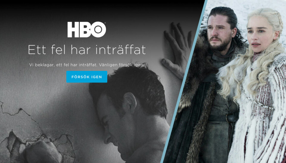 Kaos inför Game of Thrones-premiären – HBO ligger nere