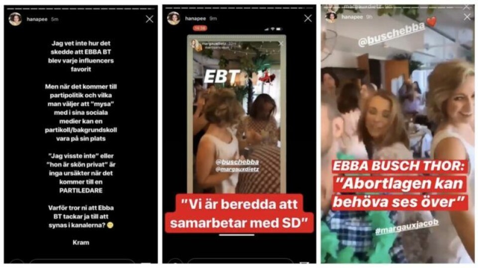 Skärmdump av Bloggbevakning. Skärmdump av Bloggbevakning.