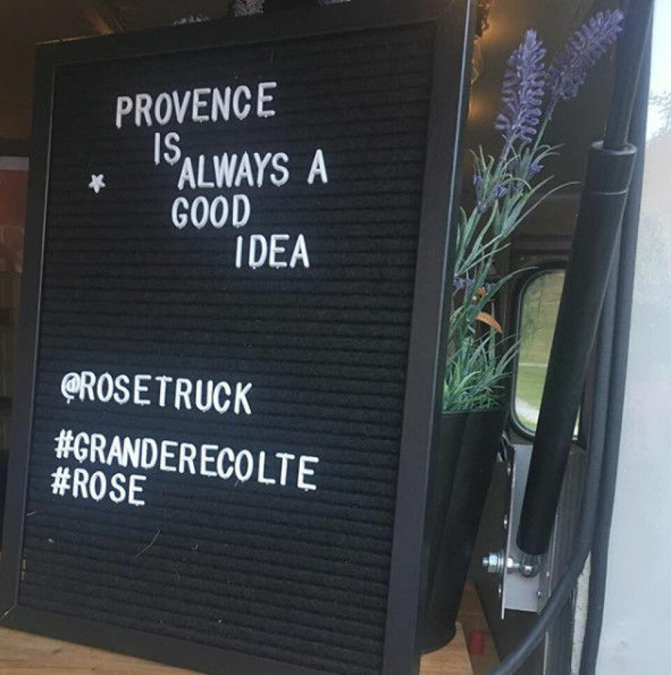 Ja, visst är Provence alltid en bra idé! Bild från rosétruckens Instagram. Ja, visst är Provence alltid en bra idé! Bild från rosétruckens Instagram.