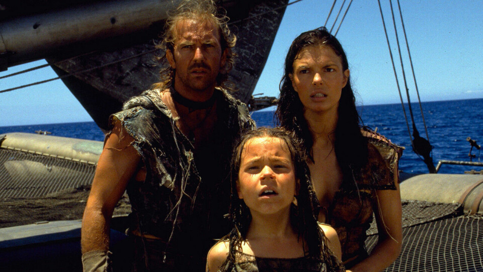 Kevin Costner spelar en blöt roll i Waterworld. Kevin Costner spelar en blöt roll i Waterworld.