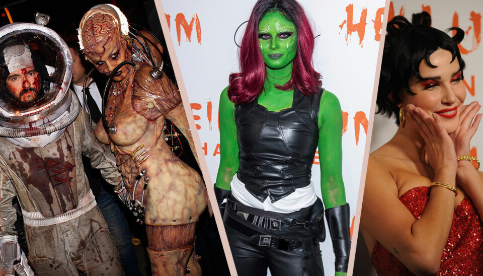 Spana in kändisarna på Heidi Klums stora halloweenfest!