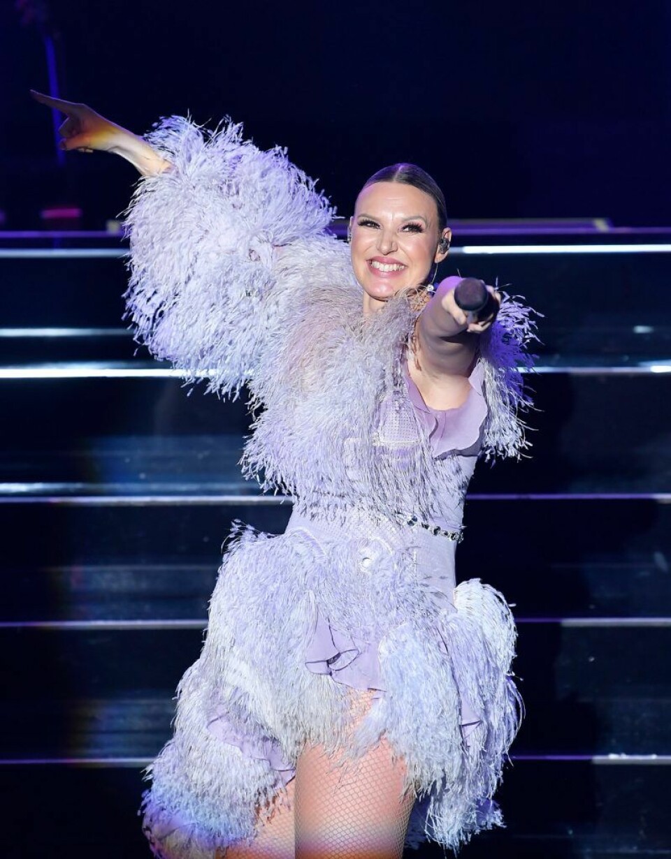 Bild från Sanna Nielsens scenföreställning Mitt sanna jag. Foto: Karin Törnblom/TT Bild från Sanna Nielsens scenföreställning Mitt sanna jag. Foto: Karin Törnblom/TT