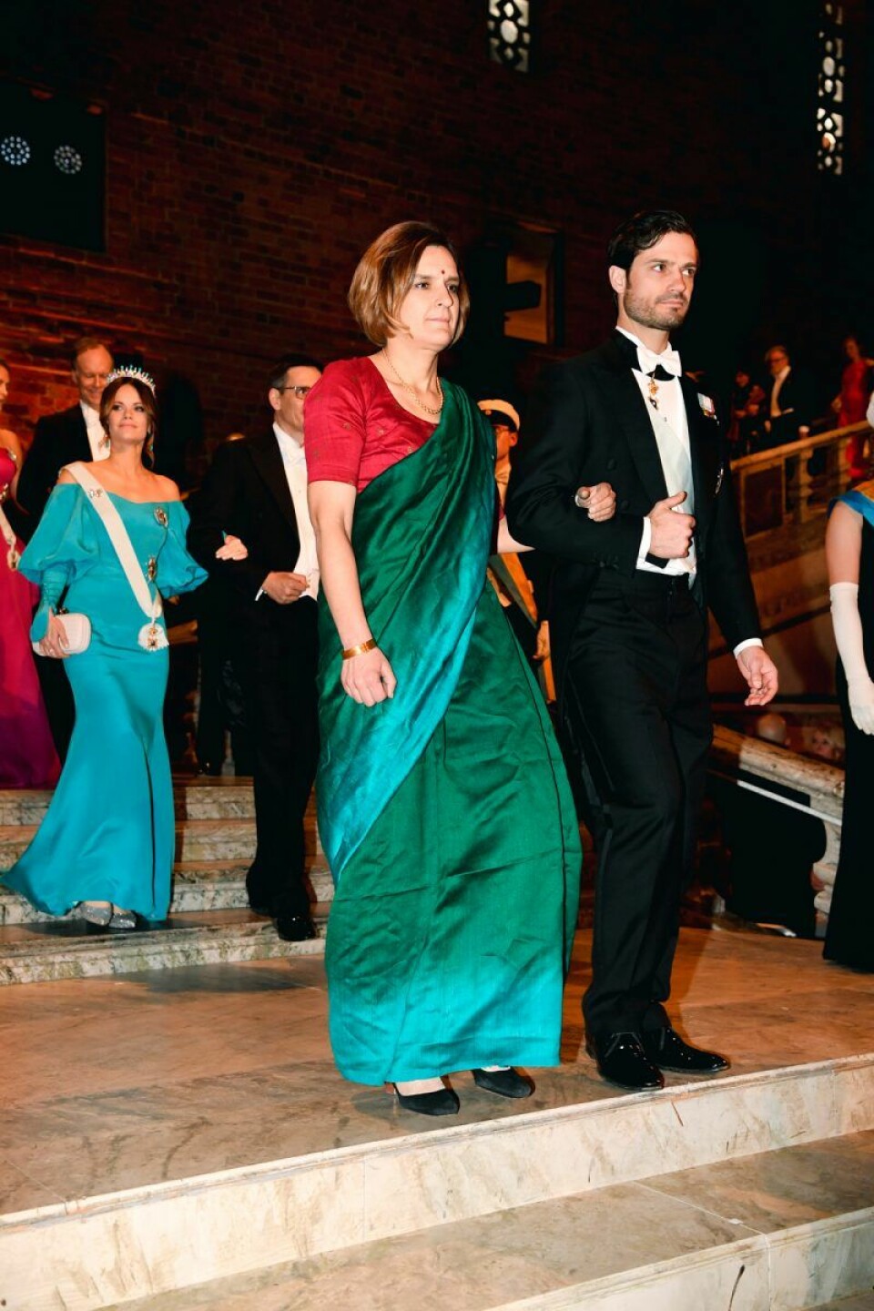 Esther Duflo, Nobelpristagare i ekonomi och prins Carl Philip. Esther Duflo, Nobelpristagare i ekonomi och prins Carl Philip.