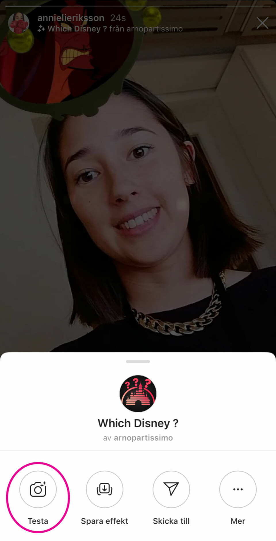 Vilken Disneykaraktär är du? Så får du Instagrams nya filter