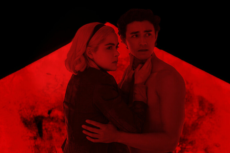 Sabrina Spellman (Kiernan Shipka) och Nicholas Scratch (Gavin Leatherwood) Sabrina Spellman (Kiernan Shipka) och Nicholas Scratch (Gavin Leatherwood)
