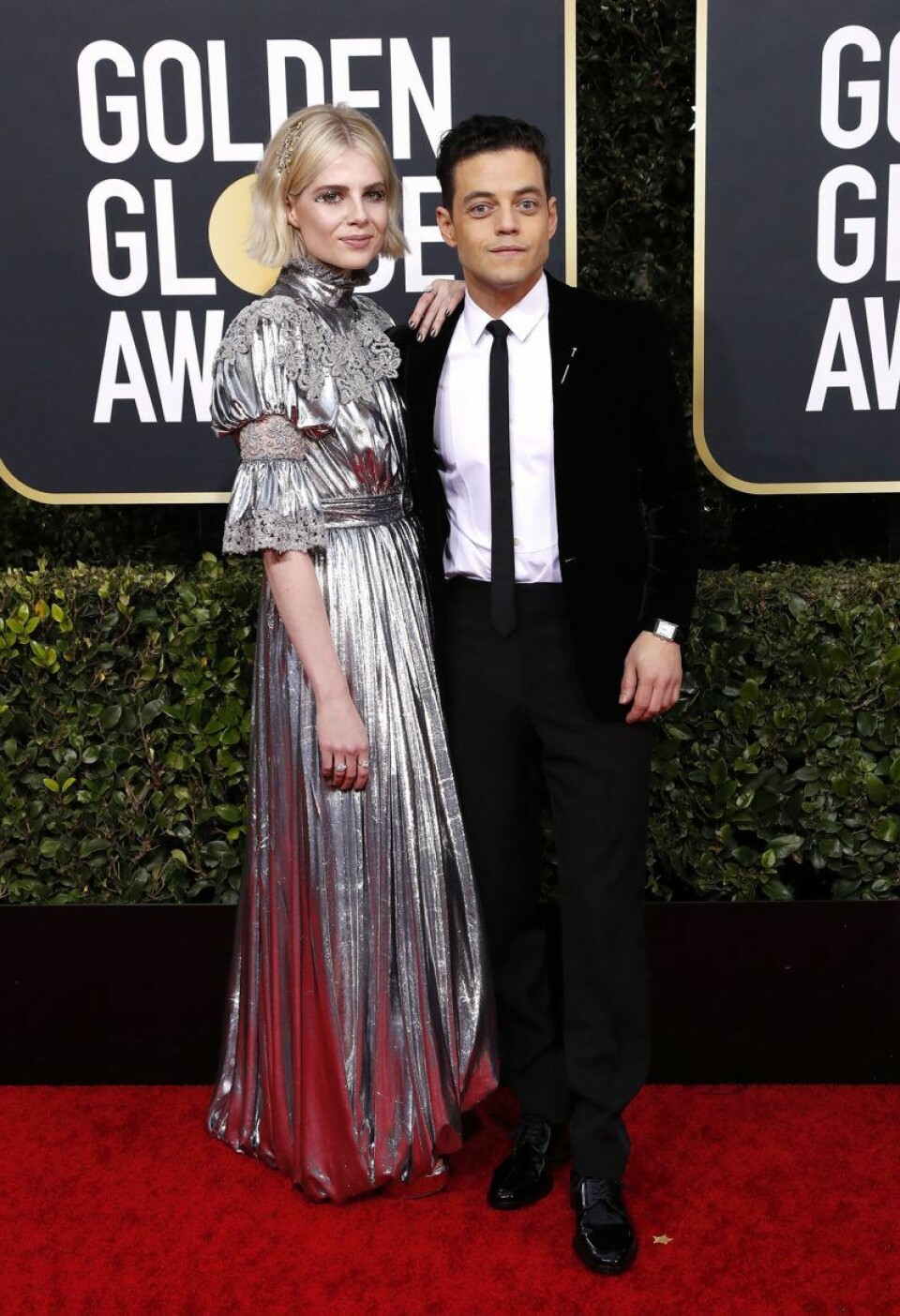 Lucy Boynton och Rami Malek. Lucy Boynton och Rami Malek.