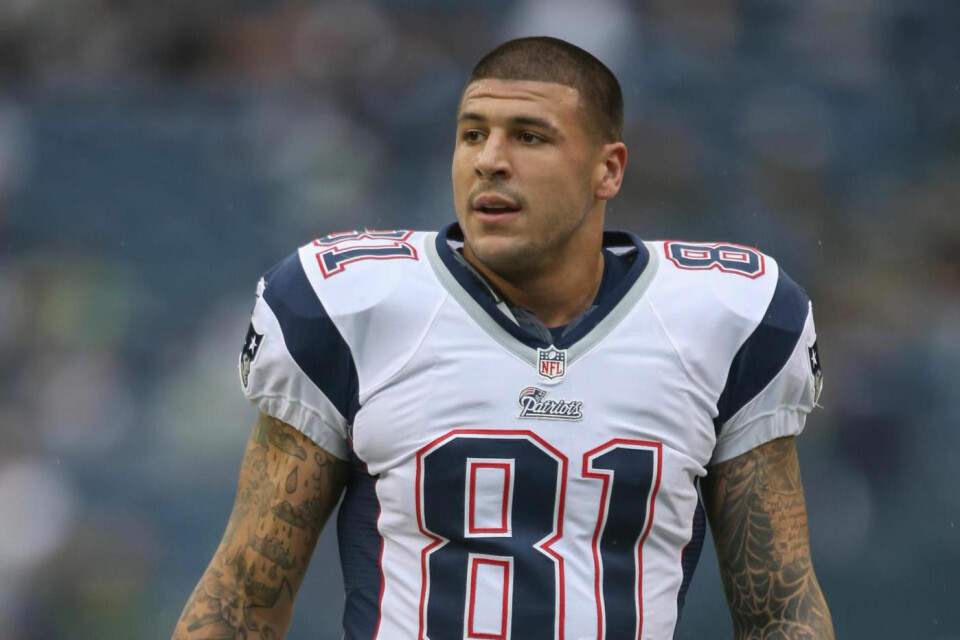 Aaron Hernandez under tiden då han spelade amerikansk fotboll i New England Patriots. Aaron Hernandez under tiden då han spelade amerikansk fotboll i New England Patriots.