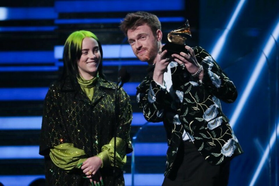 Billie Eilish och brorsan Finneas O’Connell på Grammy Awards 2020. Billie Eilish och brorsan Finneas O’Connell på Grammy Awards 2020.