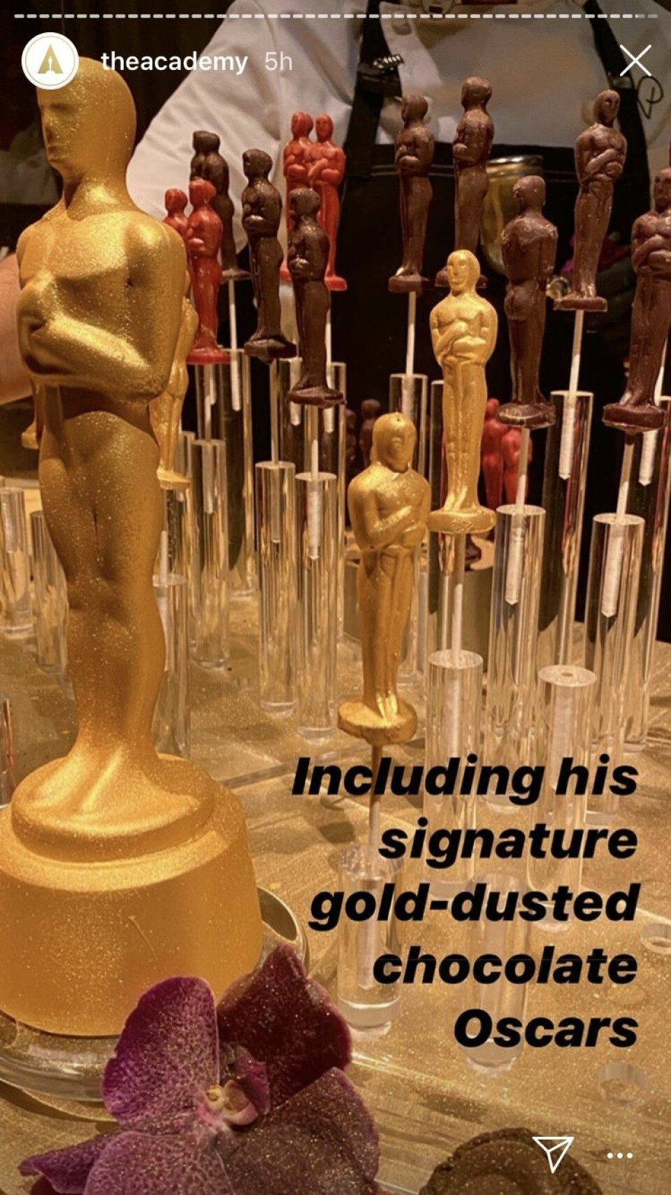 Oscarsstatyetter i choklad. Oscarsstatyetter i choklad.