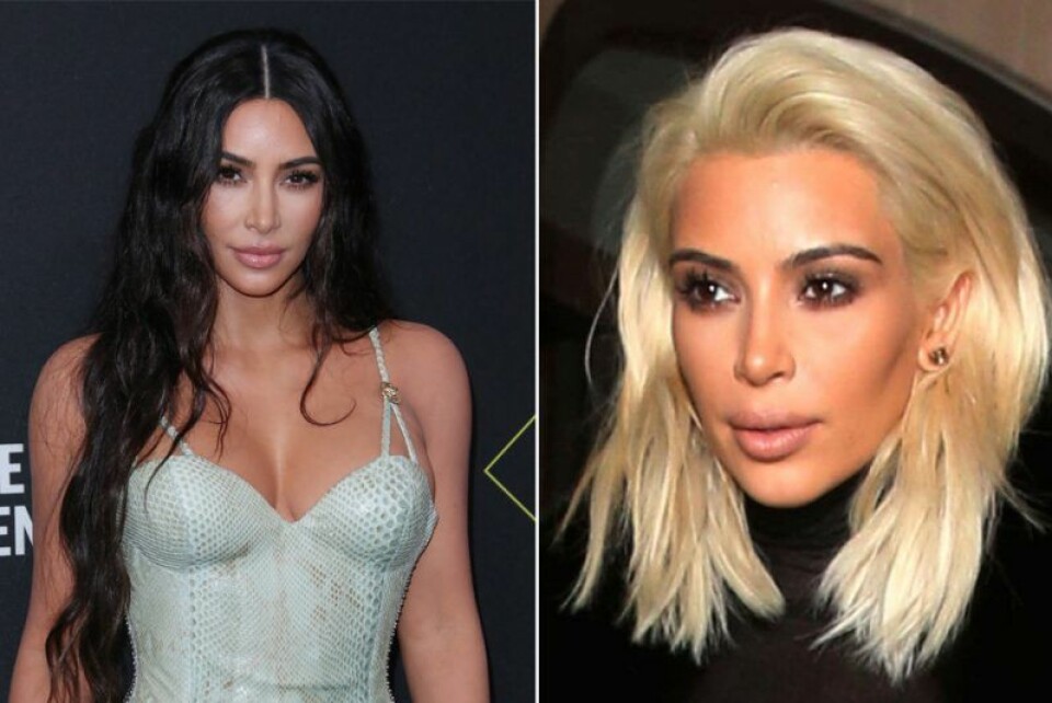 Kim Kardashian blekte håret 2017. Kim Kardashian blekte håret 2017.