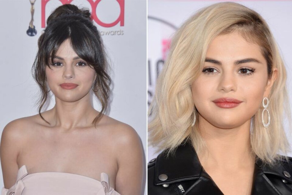 Selena Gomez testade på livet som blondin. Selena Gomez testade på livet som blondin.