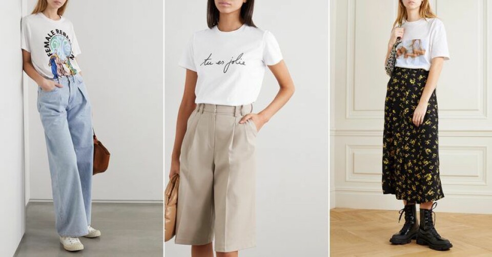 T-shirts signerade Stella McCartney, Carine Roitfeld och Cecilie Bahnsen. T-shirts signerade Stella McCartney, Carine Roitfeld och Cecilie Bahnsen.
