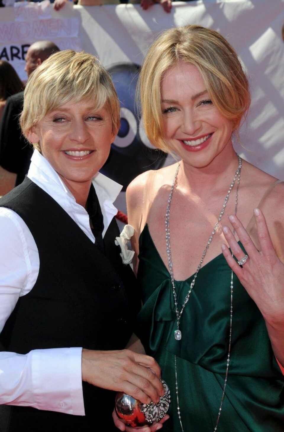 Ellen DeGeneres och Portia de Rossi. Ellen DeGeneres och Portia de Rossi.