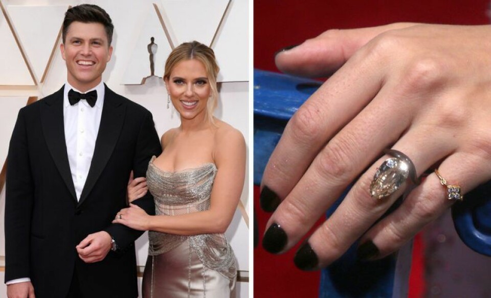 Scarlett Johansson och Colin Jost. Scarlett Johansson och Colin Jost.