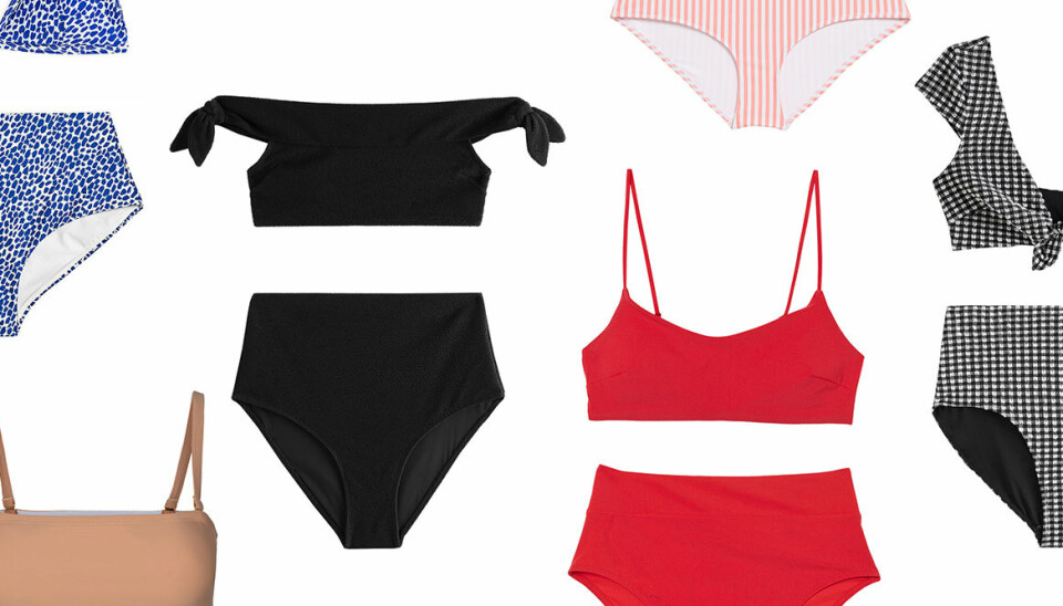 Bikinis med hög midja till sommaren 2020