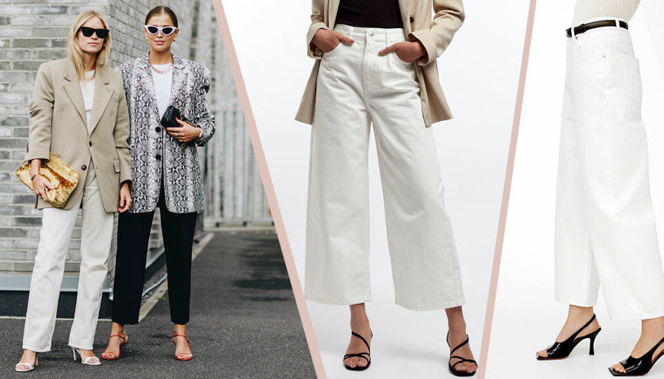 Trendiga vita jeans i olika prisklasser till våren 2020