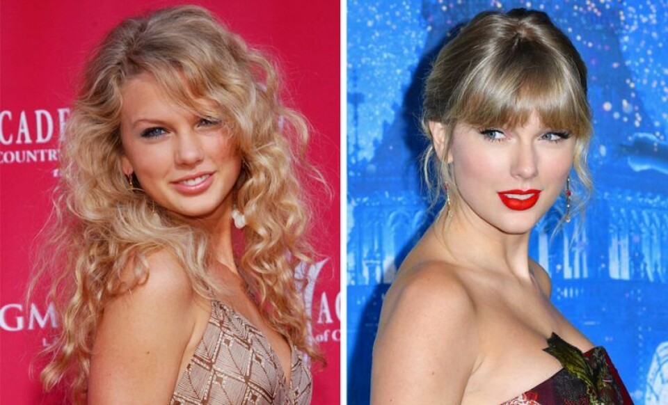 Taylor Swift 2006 vs i dag. Taylor Swift 2006 vs i dag.