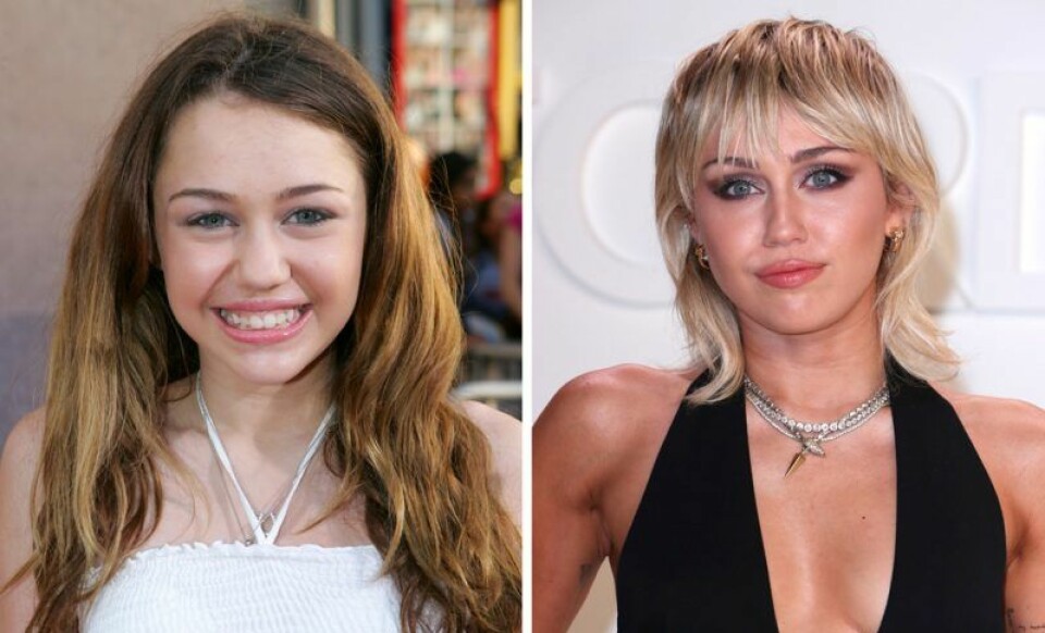 Miley Cyrus 2006 vs i dag. Miley Cyrus 2006 vs i dag.