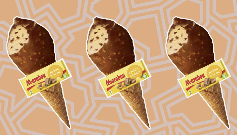 GB Glace gör glass med smak av Marabou apelsinkrokant