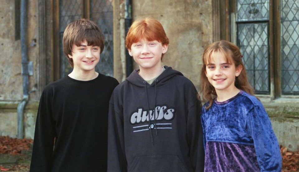 Daniel Radcliffe, Rupert Grint och Emma Watson 2001. Daniel Radcliffe, Rupert Grint och Emma Watson 2001.