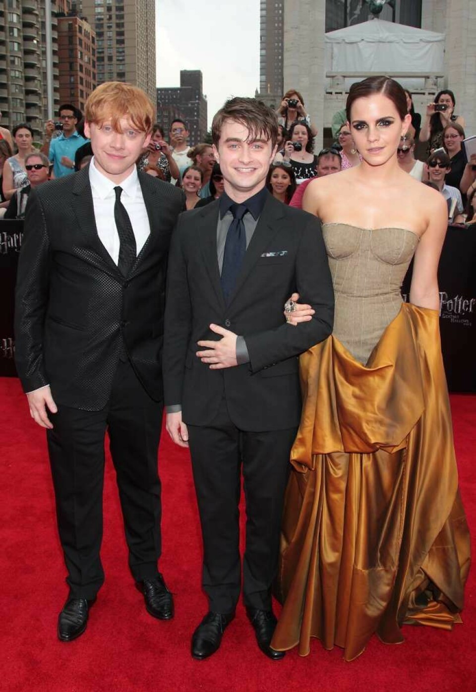 Rupert Grint, Daniel Radcliffe och Emma Watson. Rupert Grint, Daniel Radcliffe och Emma Watson.