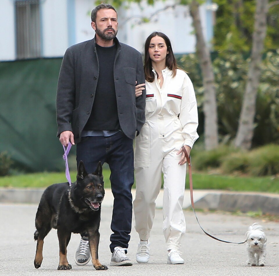 Ben Affleck och Ana de Armas syns nu allt oftare rasta sina hundar tillsammans. Ben Affleck och Ana de Armas syns nu allt oftare rasta sina hundar tillsammans.