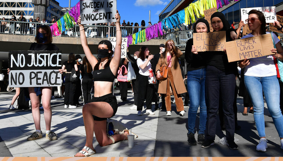 Här demonstrerar Stockholm för Black Lives Matter