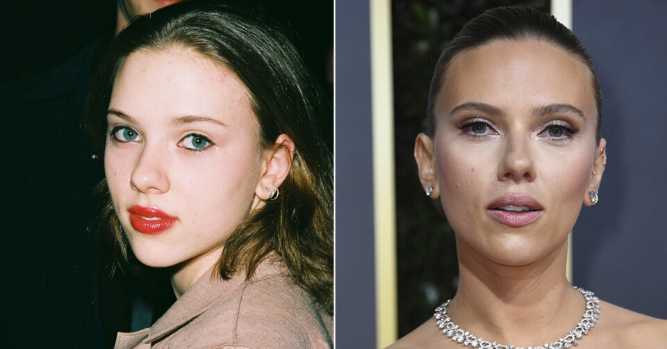En 15-årig Scarlett Johansson till vänster. Till höger har hon hunnit bli 35 år. En 15-årig Scarlett Johansson till vänster. Till höger har hon hunnit bli 35 år.