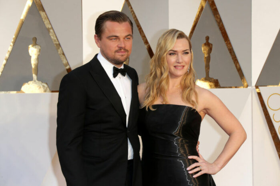 Kate Winslet och Leonardo DiCaprio på Oscarsgalan. Kate Winslet och Leonardo DiCaprio på Oscarsgalan.