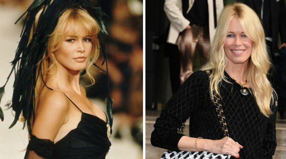 Claudia Schiffer 1994 v.s. i dag. Claudia Schiffer 1994 v.s. i dag.
