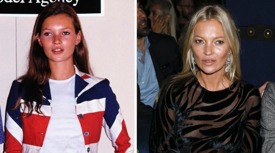 Kate Moss 1993 v.s. i dag. Kate Moss 1993 v.s. i dag.