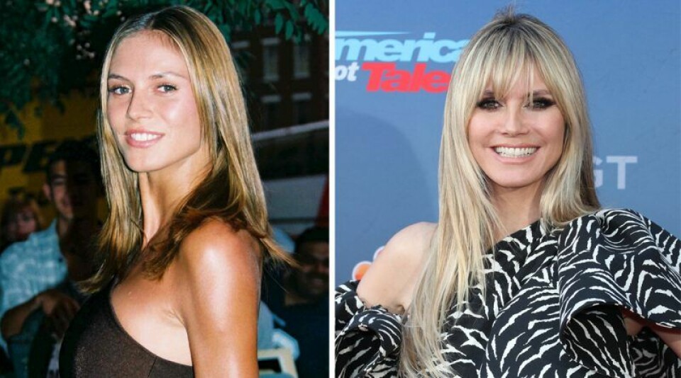 Heidi Klum 1998 v.s. i dag. Heidi Klum 1998 v.s. i dag.