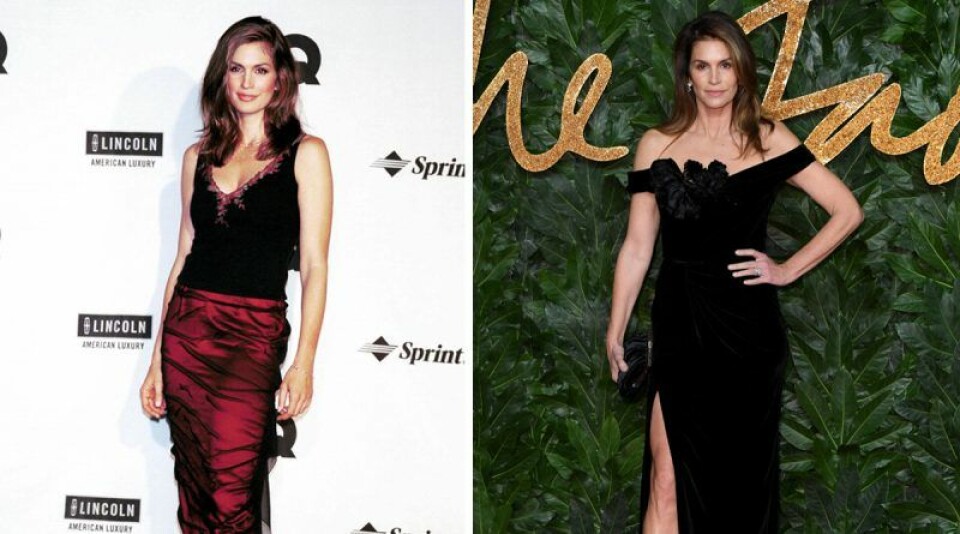 Cindy Crawford 1999 v.s. i dag. Cindy Crawford 1999 v.s. i dag.