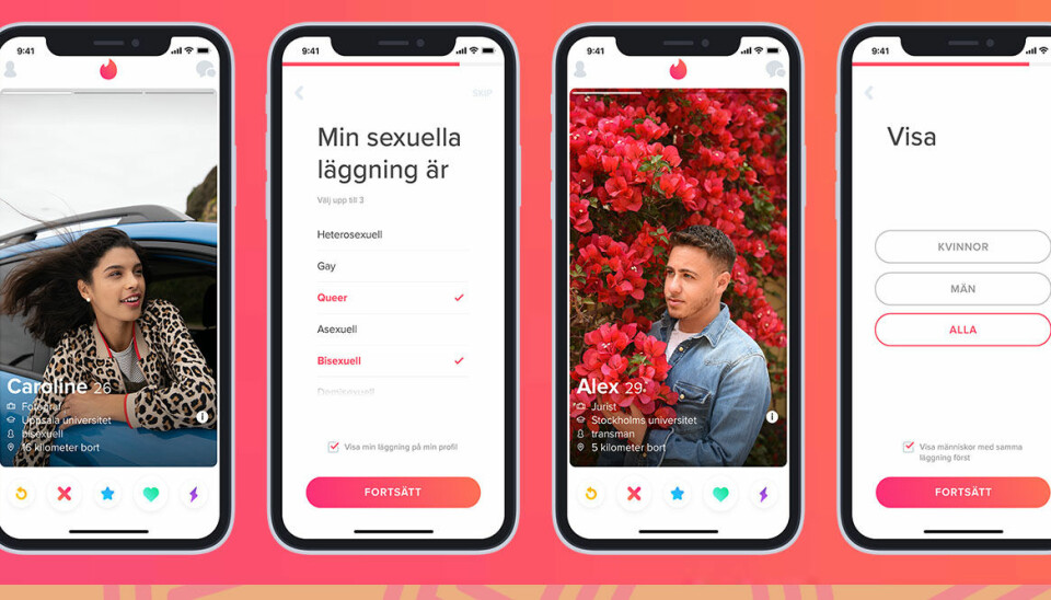Tinder får nya funktioner: Icke-binära alternativ och fler sexuella läggningar