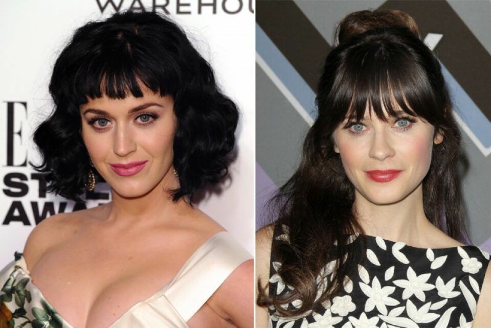 Katy Perry t.v. och Zooey Deschanel t.h. Katy Perry t.v. och Zooey Deschanel t.h.