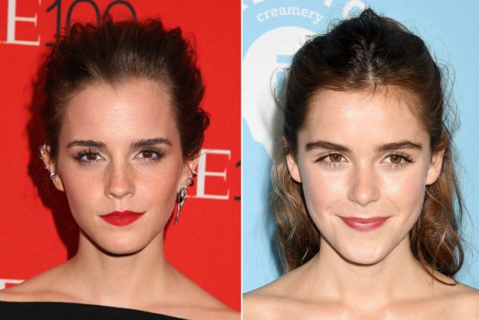 Emma Watson t.v. och Kiernan Shipka t.h. Emma Watson t.v. och Kiernan Shipka t.h.