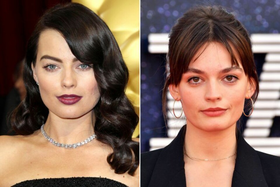 Margot Robbie t.v. och Emma Mackey t.h. Margot Robbie t.v. och Emma Mackey t.h.