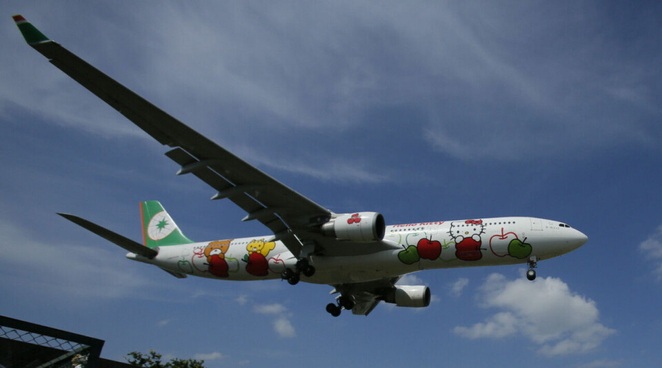 Res i stil med Eva Airs Hello Kitty-plan. Res i stil med Eva Airs Hello Kitty-plan.